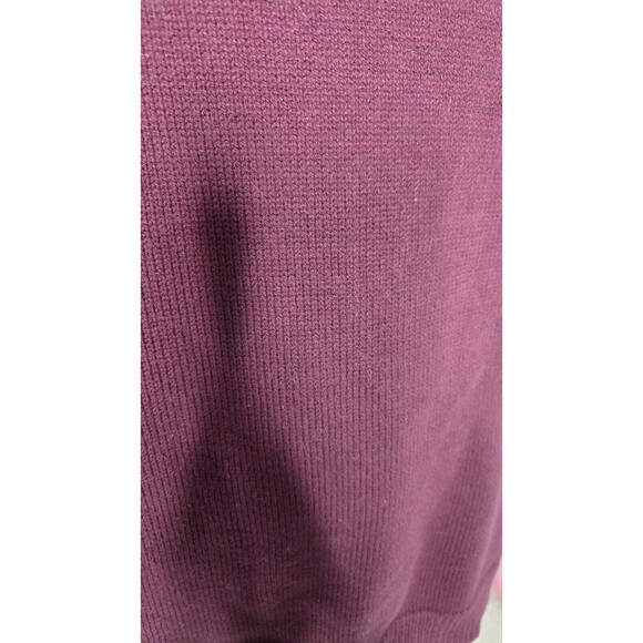 Express Burgundy Cotton Knit Laser Sweater Size Medium - Picture 4 of 10